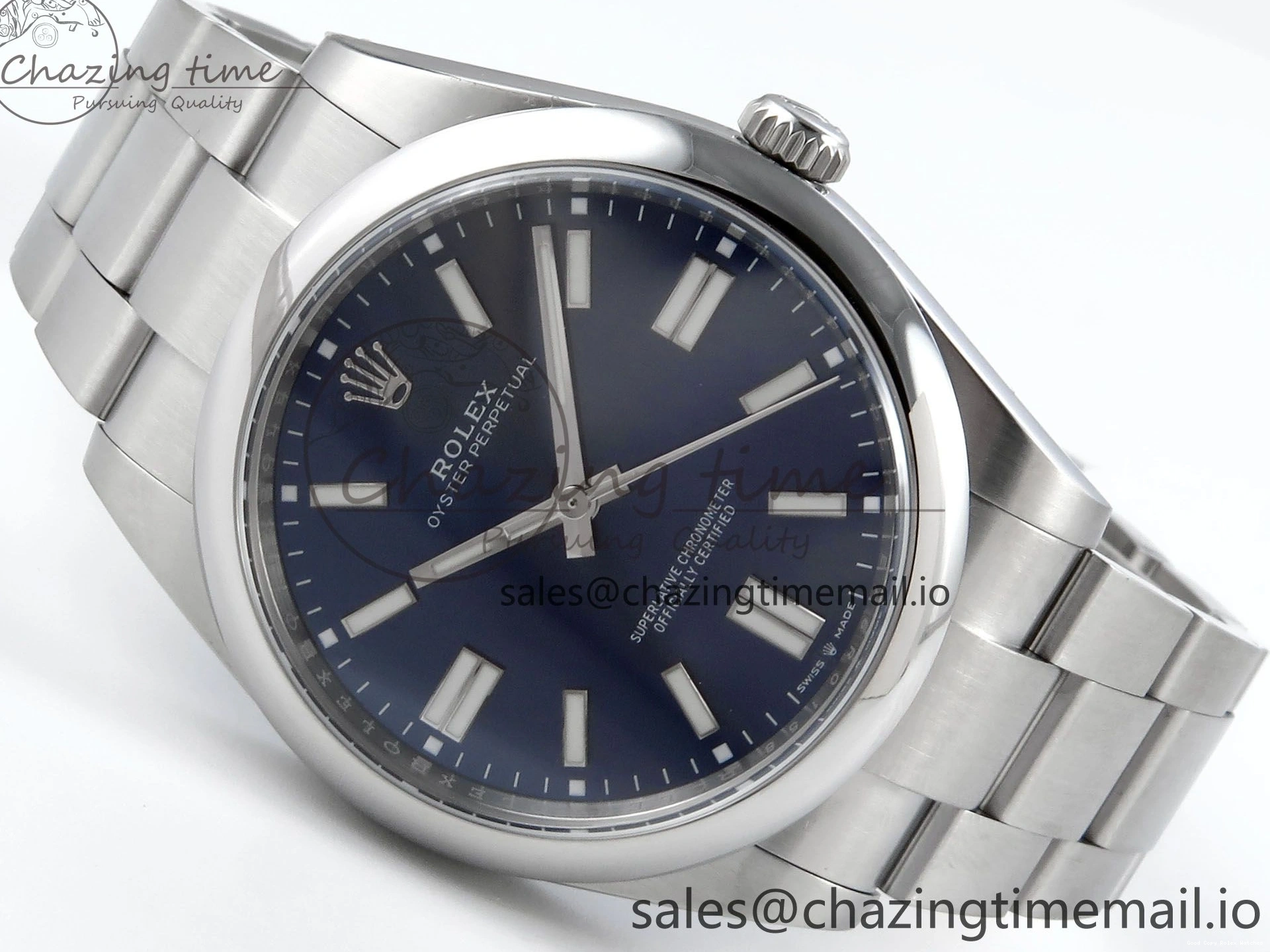 Best AAA Replica Sites 41mm 766 Edition Dial Best A 904L Oyster EWEF Perpetual 124300 Steel Unisex Blue 1230